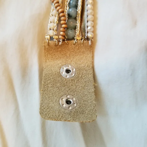 Gemstone and leather bracelet - Picture 6 of 6